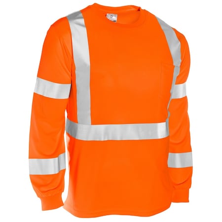 Kishigo M, Orange, Class 3, Long Sleeve Class 3 T-Shirt 9146-M